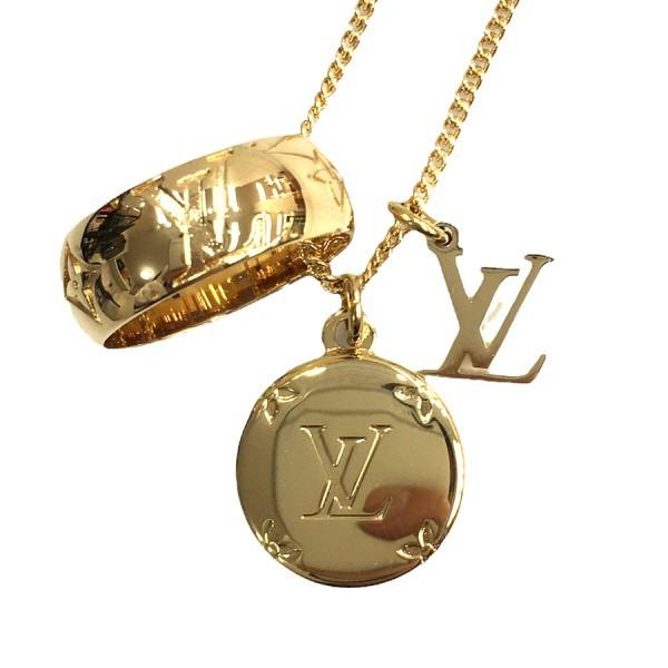LOUIS VUITTON M80189 リングネックレス モノグラム ゴールド (京都四条店) 220624