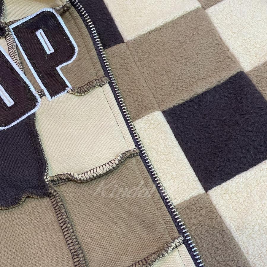 SUPREME 22SS Reverse Patchwork Zip Up Hooded Sweatshirt ブラウン SUPREME 22SS Reverse Patchwork Zip Up Hooded Sweatshirt ブラウン