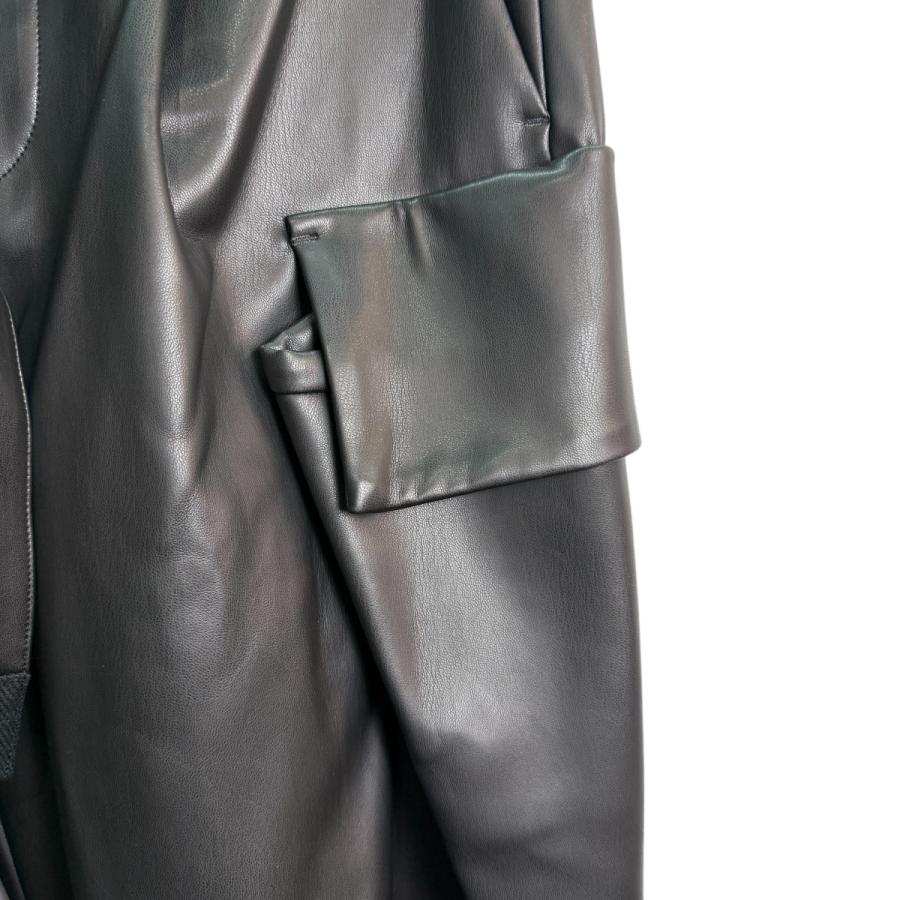 25aw Sacai Faux Leather Pants 黒 サイズ0 SACAI 25AW レザーパンツ Faux Leather Pants サカイ (sacai/パンツ