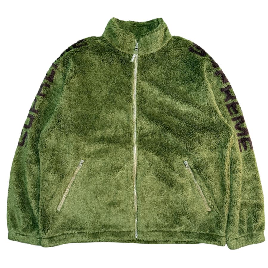 Supreme シュプリーム 25SS Shoulder Logo Fleece Jacket ショルダー ロゴ フリース ジャケット グリーン系 L【極上美品】【中古】 Supreme（シュプリーム） 【値下げ】Supreme 25SS／ Shoulder Logo
