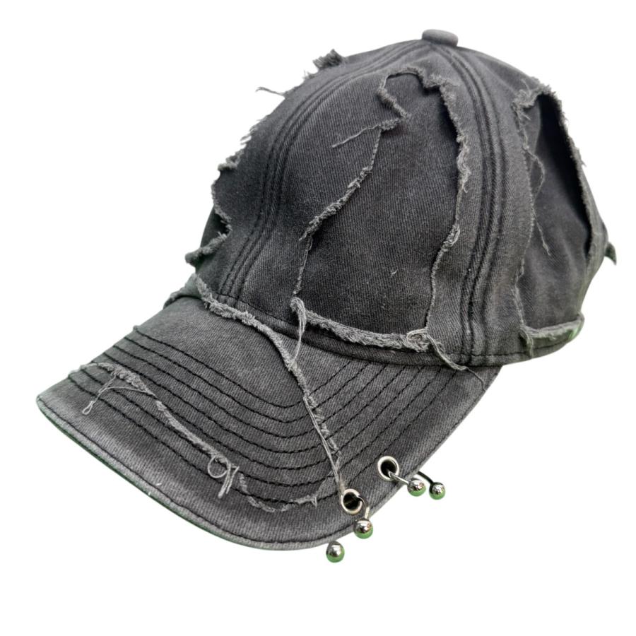 値下げ】VETEMENTS 24AW Fully Distressed Piercing Cap ／ユーズド