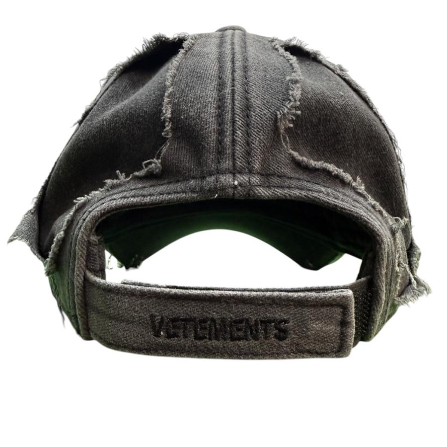 値下げ】VETEMENTS 24AW Fully Distressed Piercing Cap ／ユーズド