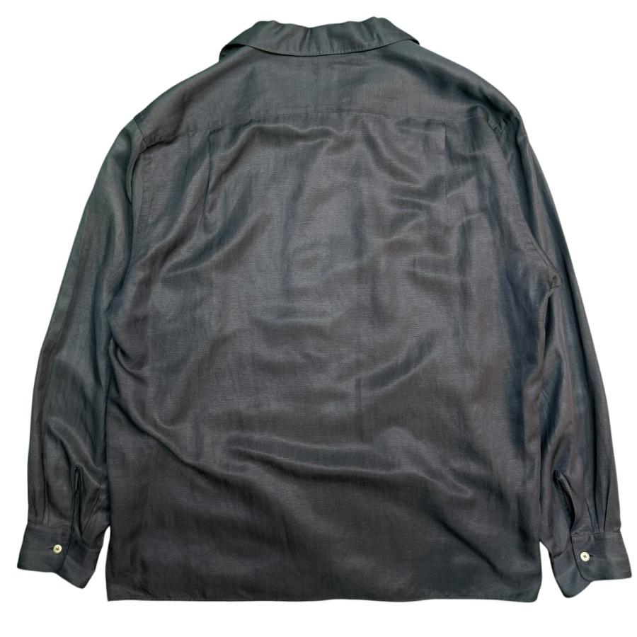 アプレッセ A．PRESSE 25SS／ Silk Linen Open Collar L／S Shirt