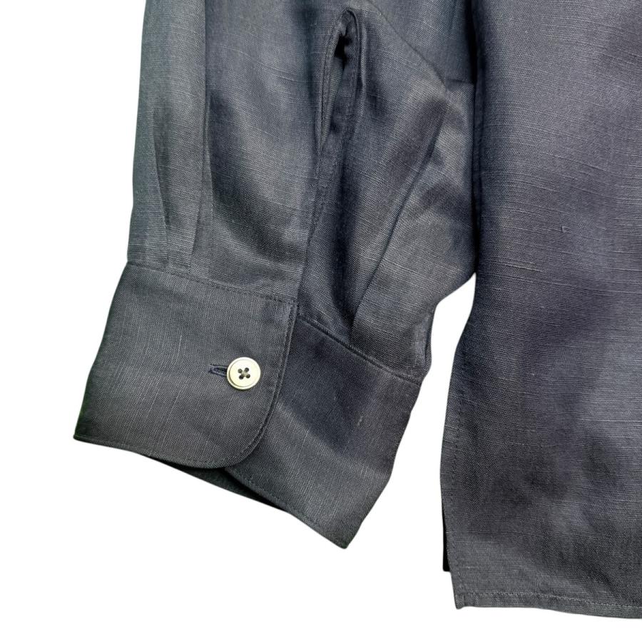 アプレッセ A．PRESSE 25SS／ Silk Linen Open Collar L／S Shirt