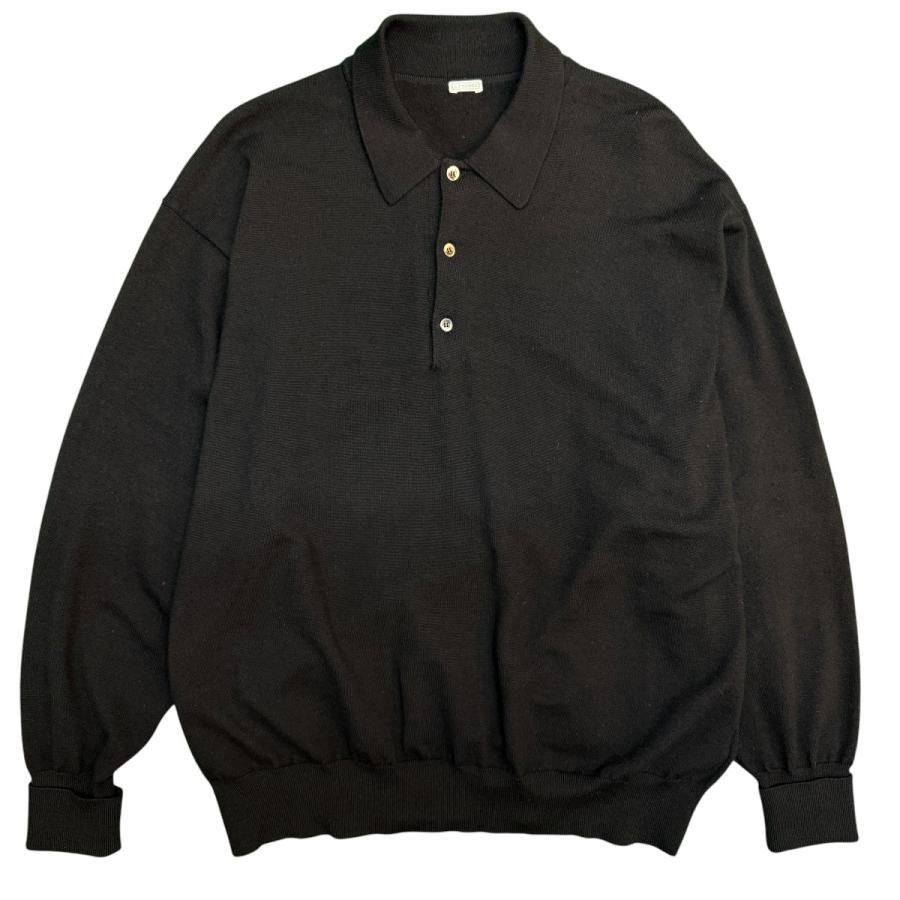 アプレッセ A．PRESSE 25AW／ Wool Knit L／S Polo Shirts ／ウール 