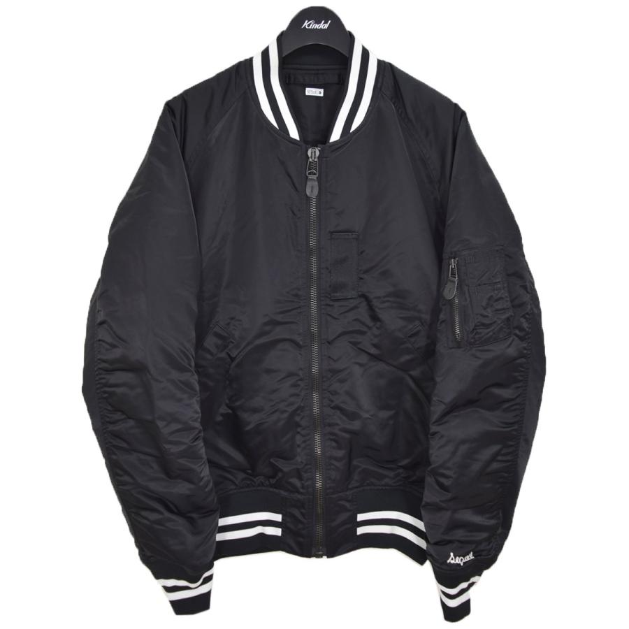 【中古】シークエル SEQUEL MA-1 フライトジャケット 中綿ジャケット 袋付き M 黒 白 SQ-21AW-JK-01 メンズ 値下げ】SEQUEL MA-1 BLACK フライトジャケット 2021AW SQ-21AW-JK-01