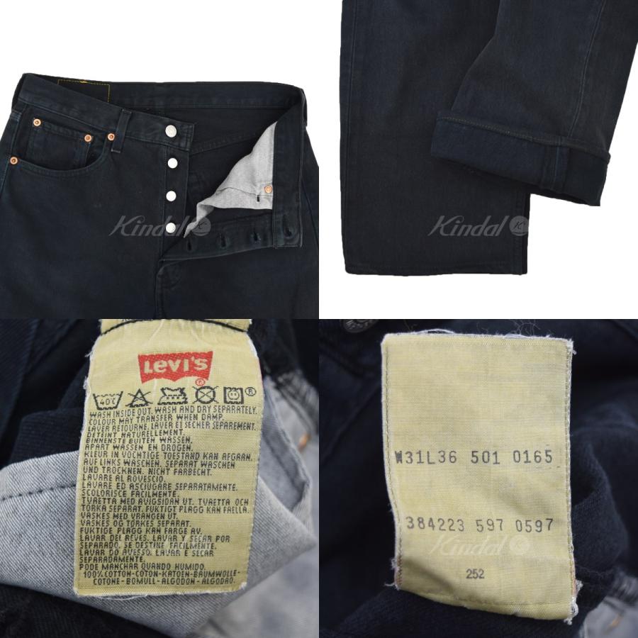Levi's LEVI'S 501 0165 後染めブラック デニムパンツ ユーロ Levi's LEVI'S 501 0165 後染めブラック デニムパンツ ユーロ