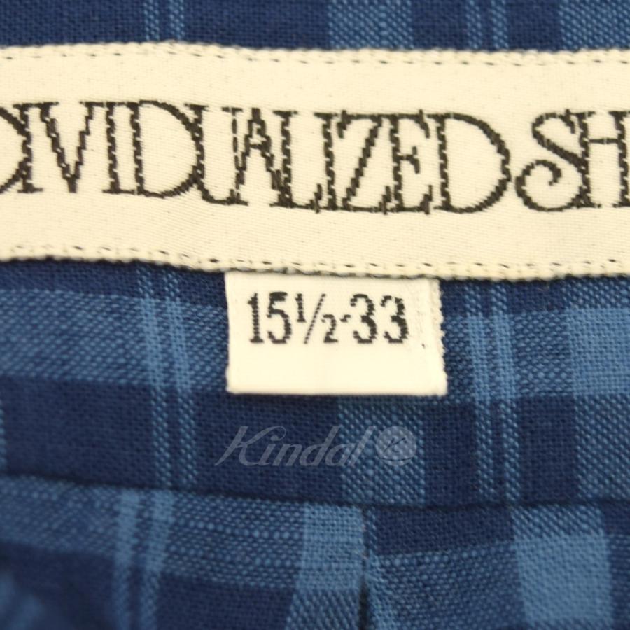 インディビジュアライズドシャツ INDIVIDUALIZED SHIRTS チェック ボタンダウンシャツ ブルー サイズ：15 1／2-33｜kindal｜06