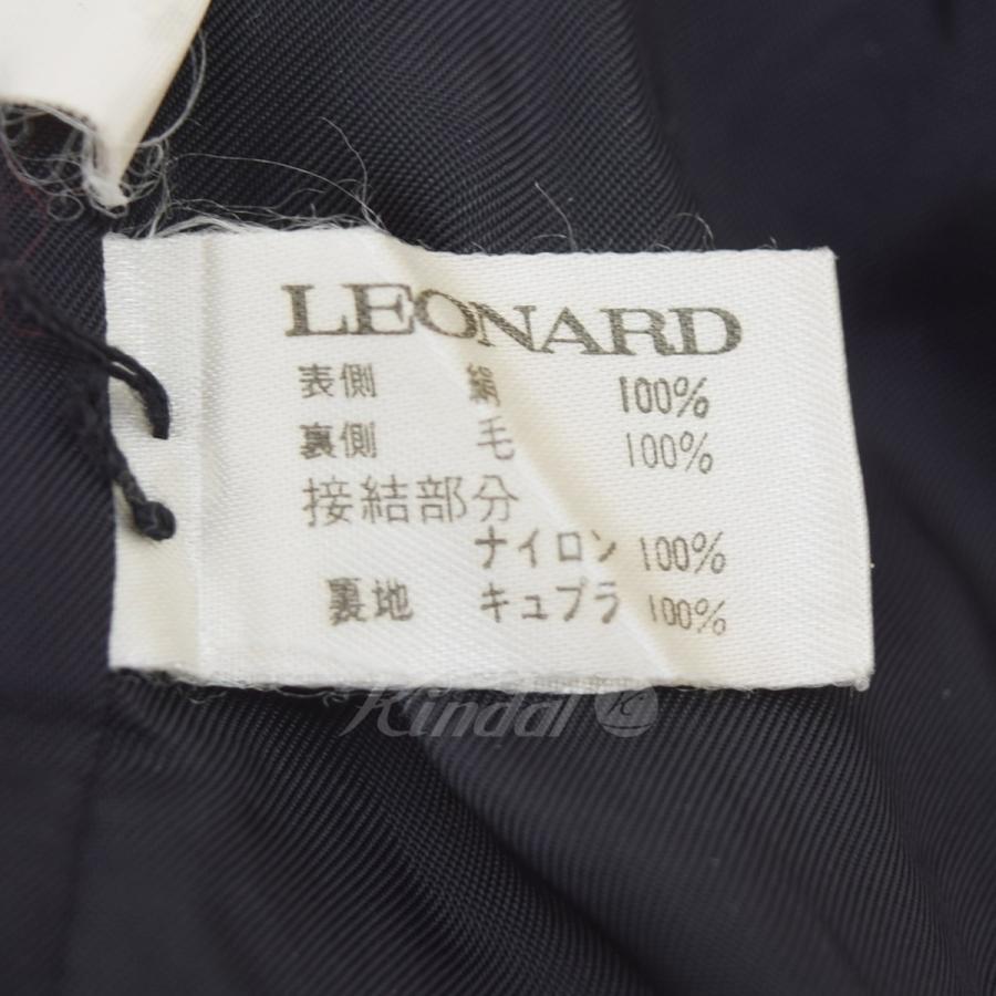 値下げ】LEONARD 総柄 シルクジャケット ブラウン サイズ：11号 (新潟 