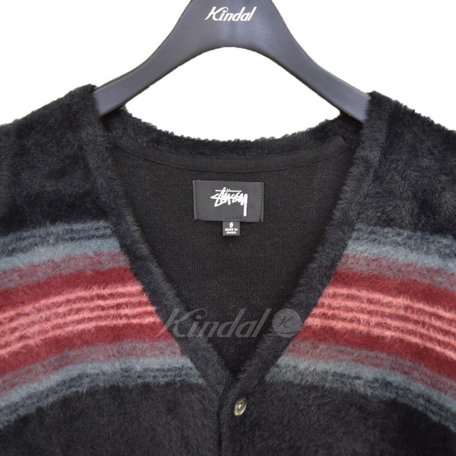 ステューシー Stussy Stripe Shaggy カーディガン 2022AW 117137 ブラック サイズ：S｜kindal｜03