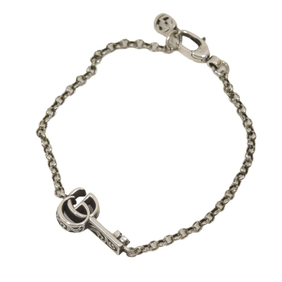 グッチ GUCCI ダブルGキーブレスレット シルバー サイズ：18