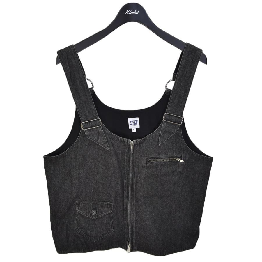 AiE エーアイイー DSD VEST デニム ベスト ブラック サイズ：L 
