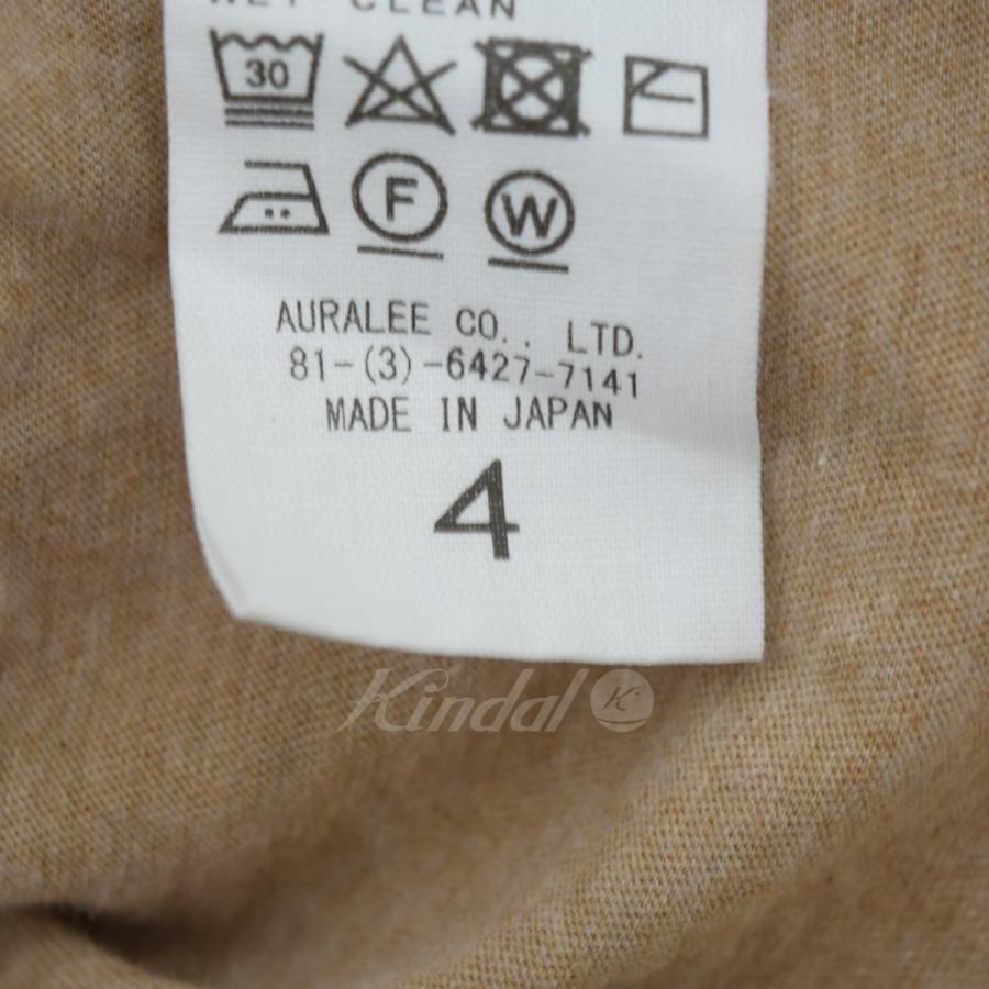 AURALEE オーラリー HARD TWIST COTTON CASHMERE BOAT NECK L／S TEE 