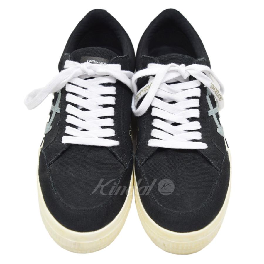 オフホワイト OFF WHITE LOW VULCANIZED ECO CANVAS SNEAKERS スニーカー ブラック サイズ：42｜kindal｜03