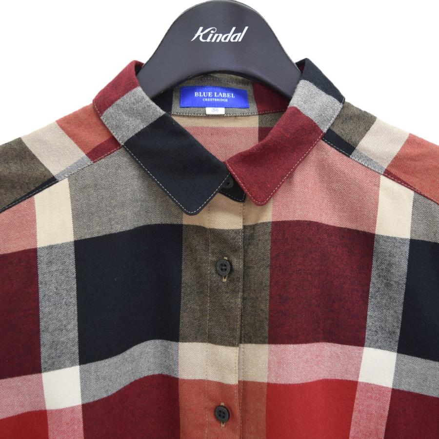 値下げ‼️BLUE LABEL CRESTBRIDGE/チェックネルシャツ36 BLUE LABEL CRESTBRIDGE コットンチェックネルシャツ｜Yahoo!フリマ
