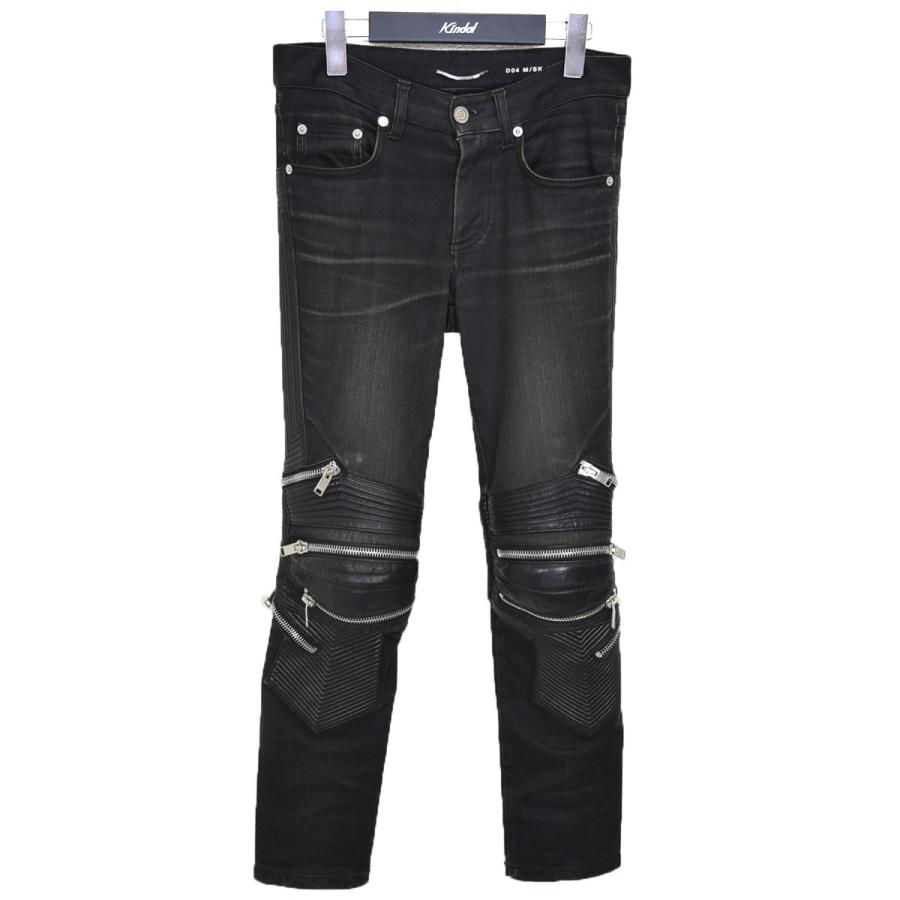 SAINT LAURENT バイカーデニム　エディ期　13aw Saint Laurent Paris 13AW エディ期 ラムレザー切替バイカーデニム