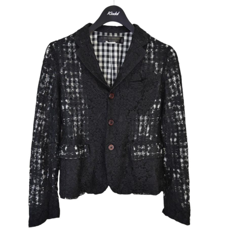 COMME des GARCONS レース3Bジャケット AD2011 ブラック サイズ