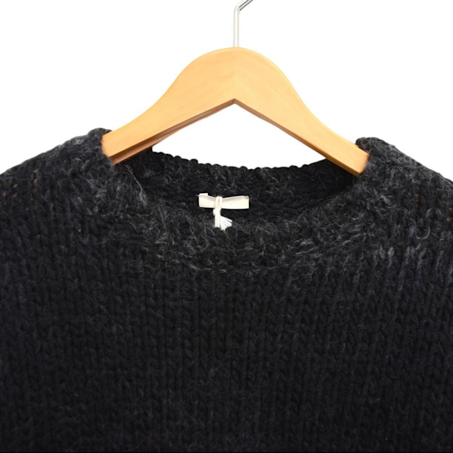 リドム LIDnM ROVING WOOL KASURI KNIT カスリ ニット ブラック サイズ 