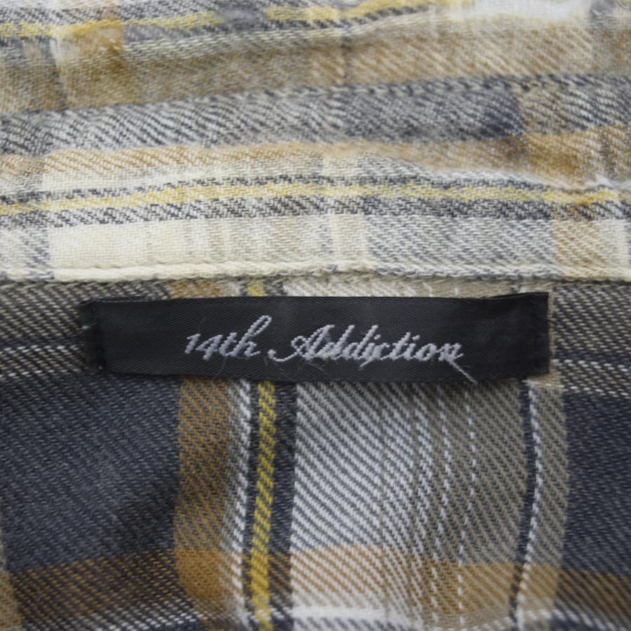 美品　14th addictionコンチョボタンスエードレザーシャツ 14th Addiction コンチョボタン スウェードレザーシャツ ジャケット