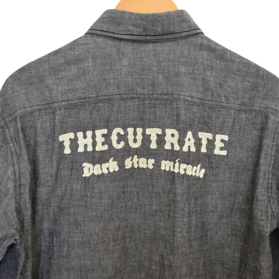 超美品　CUTRATE（カットレイト）シャツ　Mサイズ Cut-Rate（カットレイト） THE CUTRATE 刺繍シャツ グレー サイズ：M