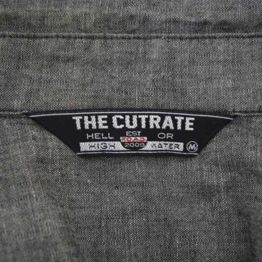 超美品　CUTRATE（カットレイト）シャツ　Mサイズ Cut-Rate（カットレイト） THE CUTRATE 刺繍シャツ グレー サイズ：M