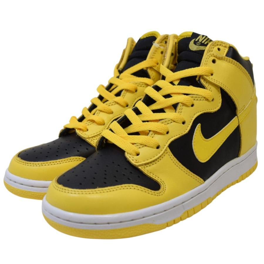 NIKE ナイキ 【観賞用 1999年製】DUNK HIGH LE アイオワ ダンク ハイカット スニーカー イエロー/ブラック US9.5/27.5cm 630335-071 NIKE（ナイキ） NIKE DUNK HIGH LE ダンクハイ アイオワ 99年 復刻