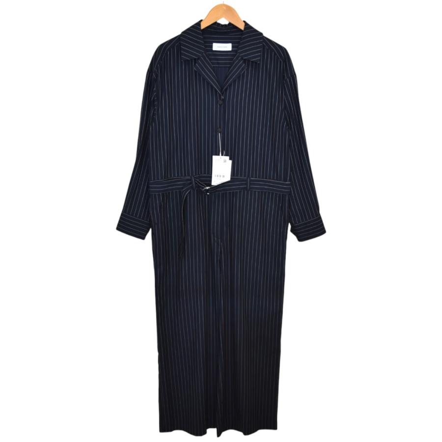 アダムエロペ（ADAM ET ROPE’）/ストライプオープンカラージャンプスーツ ADAM ET ROPE'（アダムエロペ） Adam et Rope ストライプオープン