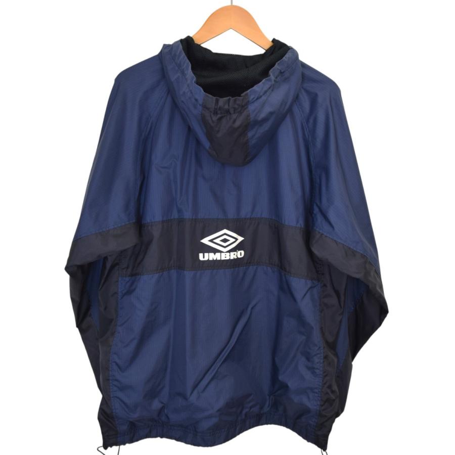 00s UMBRO ナイロンジャケット プルオーバー XL umbro（アンブロ） ナイロンパーカー 90-00Sヴィンテージ ネイビー