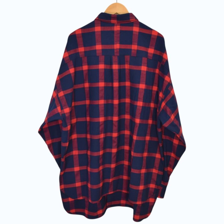 DANKE SCHON（ダンケシェーン） ワイドチェックシャツ レッド×ネイビー 