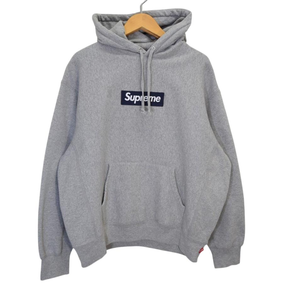 Supreme グレー パーカー ロゴ入り 27699310_57421939_600.jpg