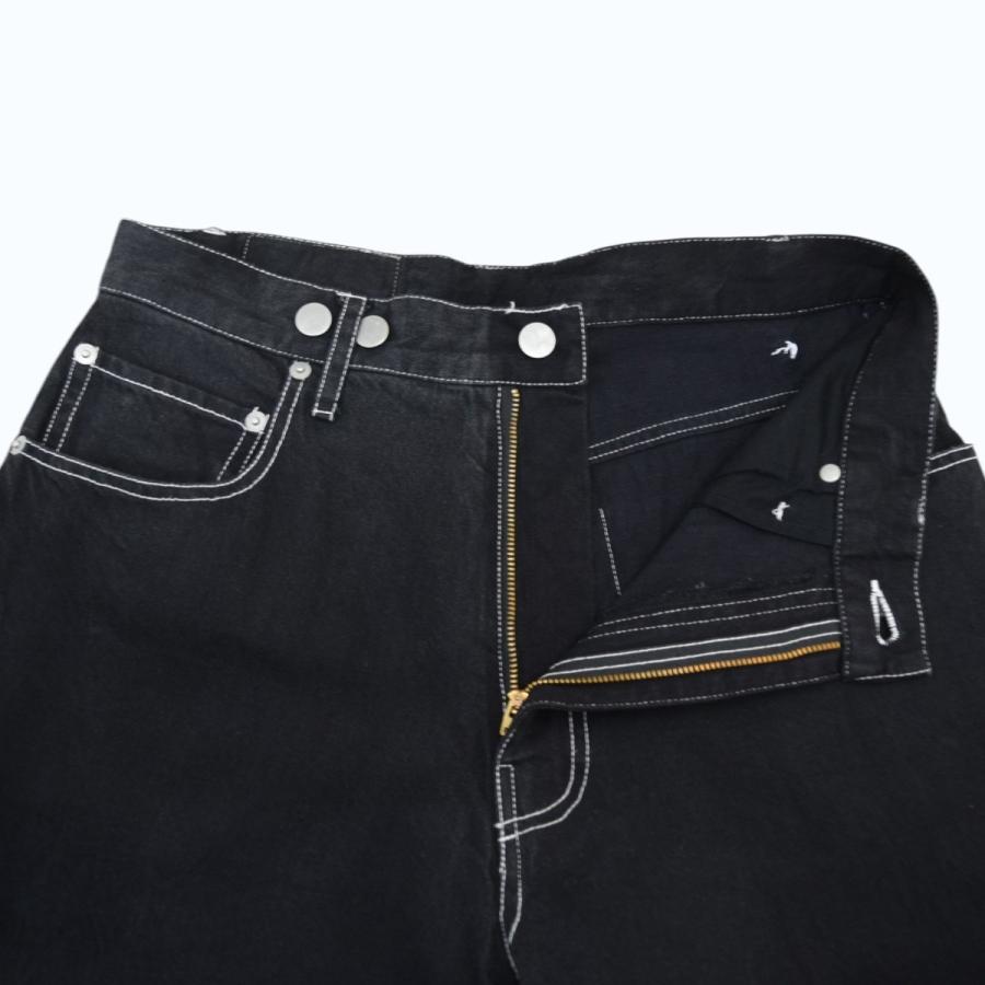 ベイシックス BASICKS バギーデニムパンツ S0-0605 ブラック サイズ：L 