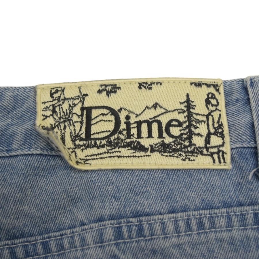 Dime（ダイム） ロゴ刺繍デニムパンツ ライトインディゴ サイズ：L 