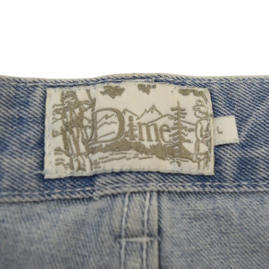 Dime（ダイム） ロゴ刺繍デニムパンツ ライトインディゴ サイズ：L 