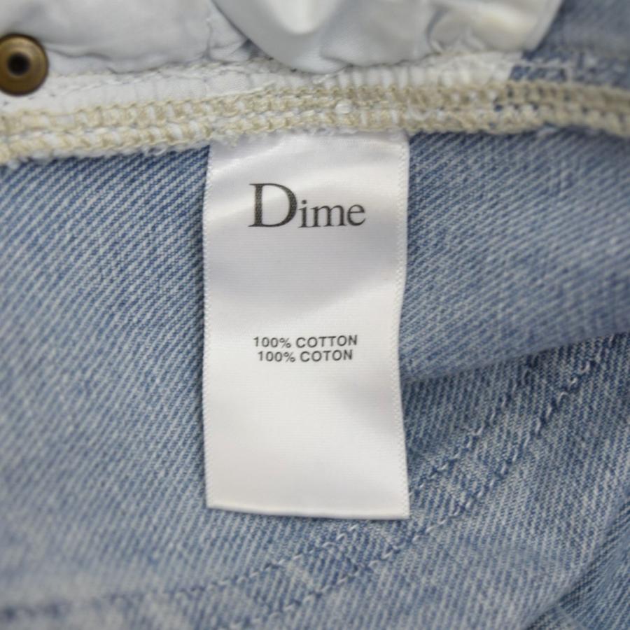 Dime（ダイム） ロゴ刺繍デニムパンツ ライトインディゴ サイズ：L 