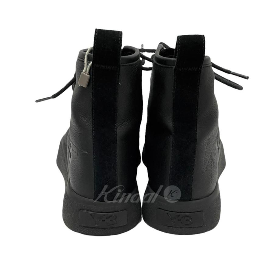 Y-3 BASYO2 ハイカットレザースニーカー BC0915 ブラック サイズ：US 9 