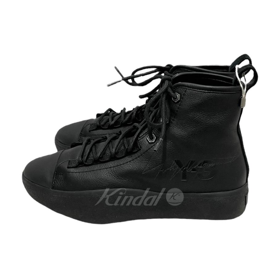 Y-3 BASYO2 ハイカットレザースニーカー BC0915 ブラック サイズ：US 9 