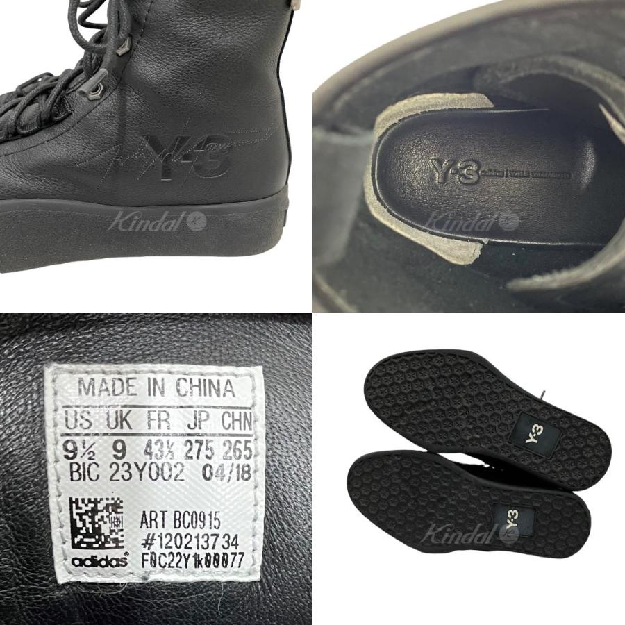 Y-3 BASYO2 ハイカットレザースニーカー BC0915 ブラック サイズ：US 9 