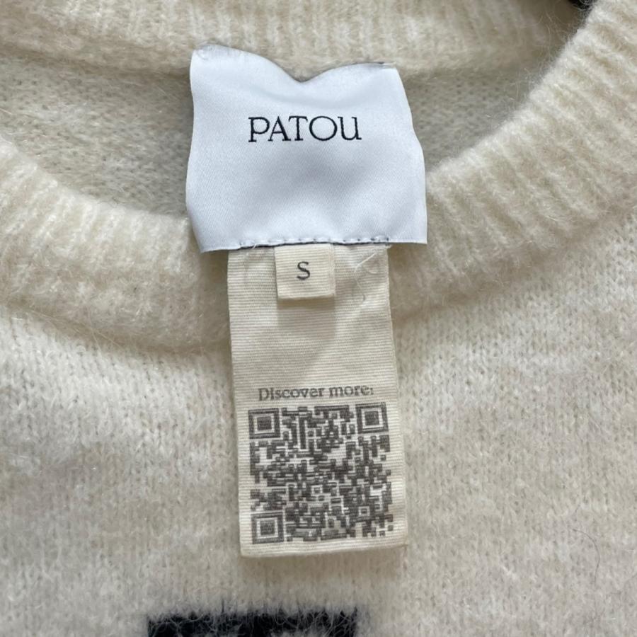 patou サステナブルアルパカ混紡 パトゥジャカードトップ ブルー　半袖 Patou | サステナブルアルパカ混紡 パトゥジャカードトップ