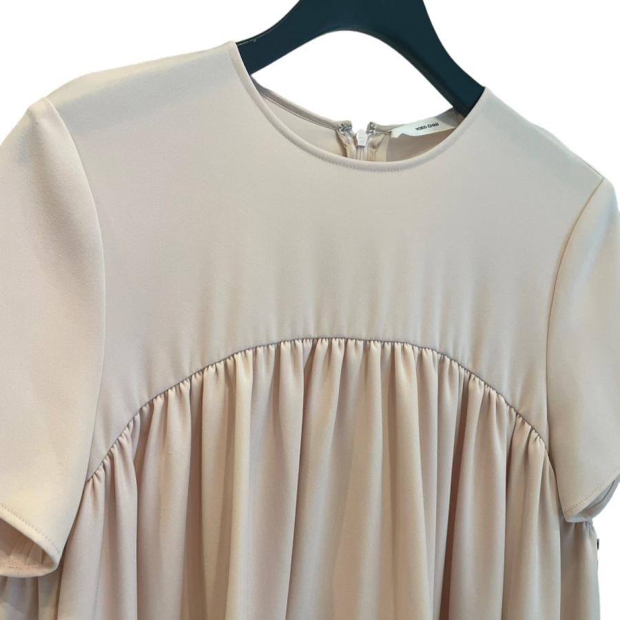 38 ヨーコチャン ハーフスリーブヘムフレアブラウス 