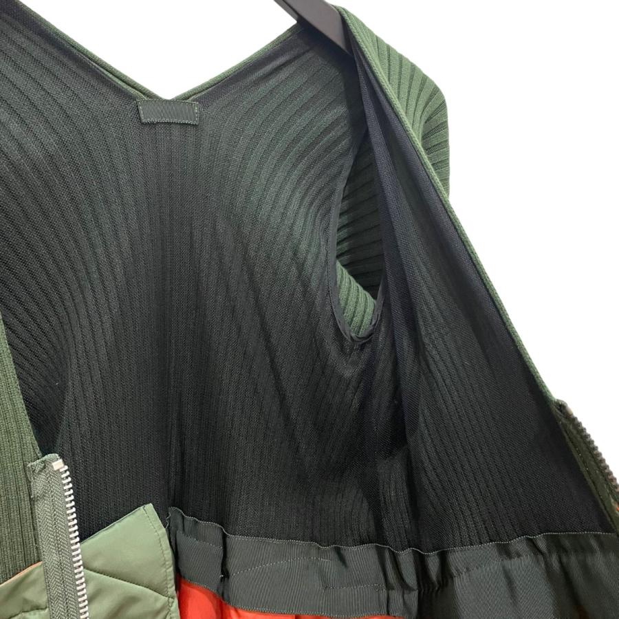 サカイ sacai Knit×Nylon Twill Dress ニットナイロンコンビ  
