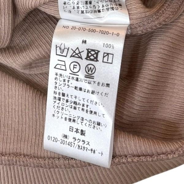 ドゥーズィエムクラス カットソー リブ ノースリーブ F ピンクベージュ Deuxieme Classe（ドゥーズィエムクラス） Deuxieme Classe sleeveless