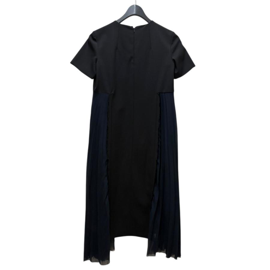 メゾンマルジェラ Maison Margiela シフォンプリーツ切替ワンピ S51CT0815 S47439 ブラックｘネイビー サイズ：36_1