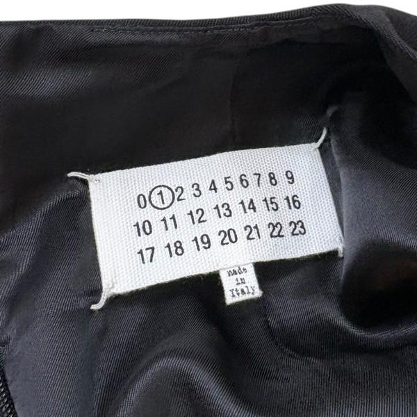 メゾンマルジェラ Maison Margiela シフォンプリーツ切替ワンピ S51CT0815 S47439 ブラックｘネイビー サイズ：36_5