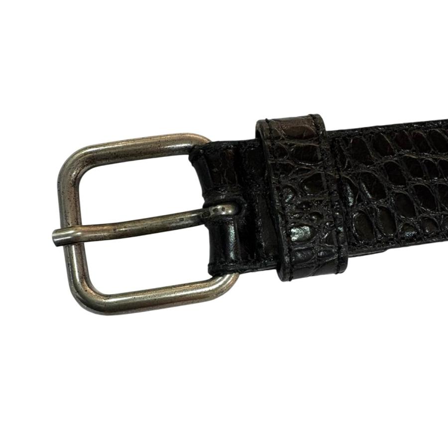 Dries Van Noten ベルト バックル レザー ブラック DRIES VAN NOTEN ドリスヴァンノッテン 型押しレザーベルト ブラック