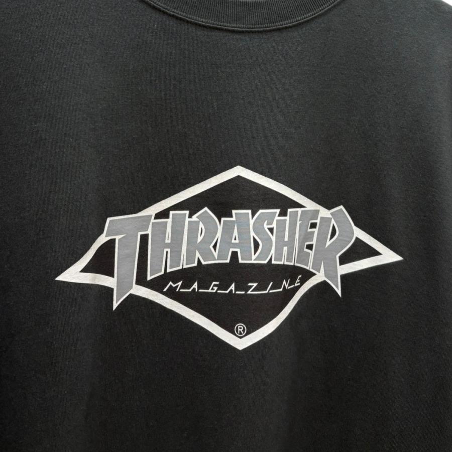 STANDARD CALIFORNIA × THRASHER / Tシャツ/L/コットン/BLK STANDARD CALIFORNIA スタンダードカリフォルニア×スラッシャー