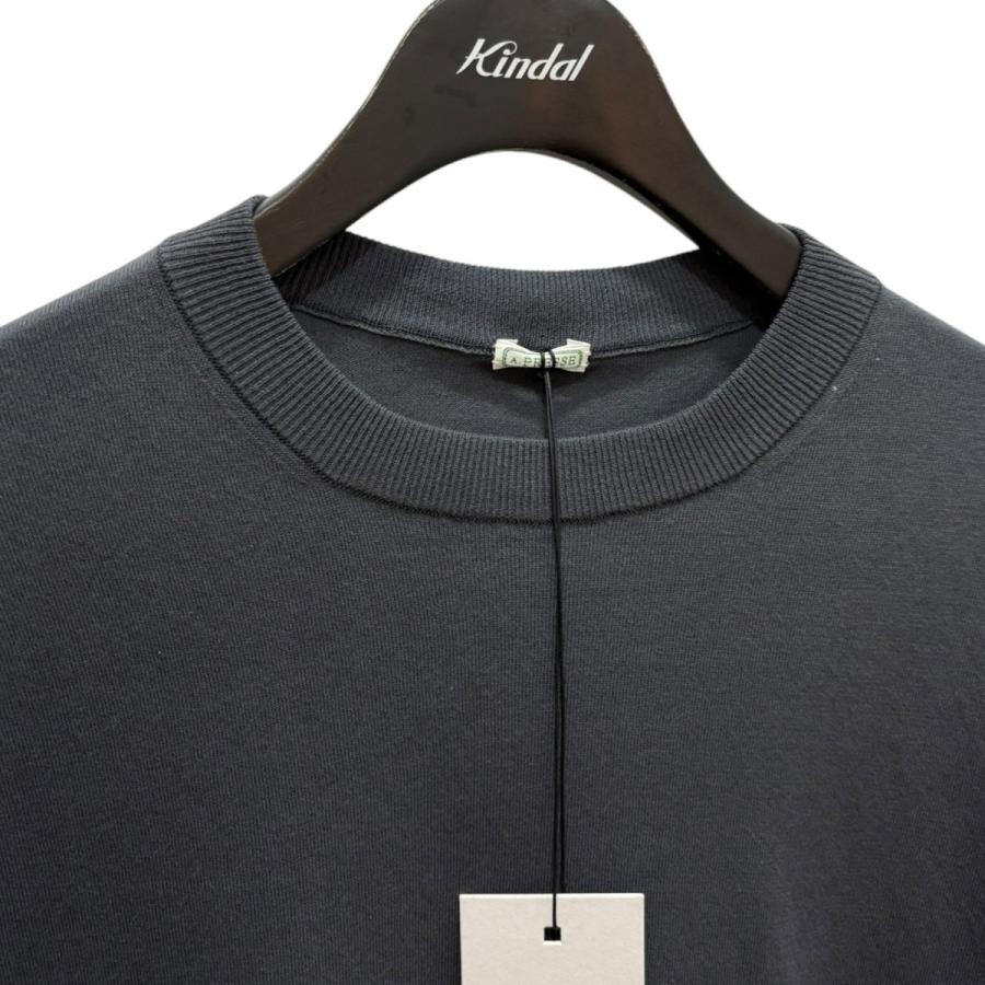 アプレッセ A．PRESSE High Twisted Cotton S S T-Shirt 25SAP-03-05K　ニットＴ グレー サイズ：2の画像