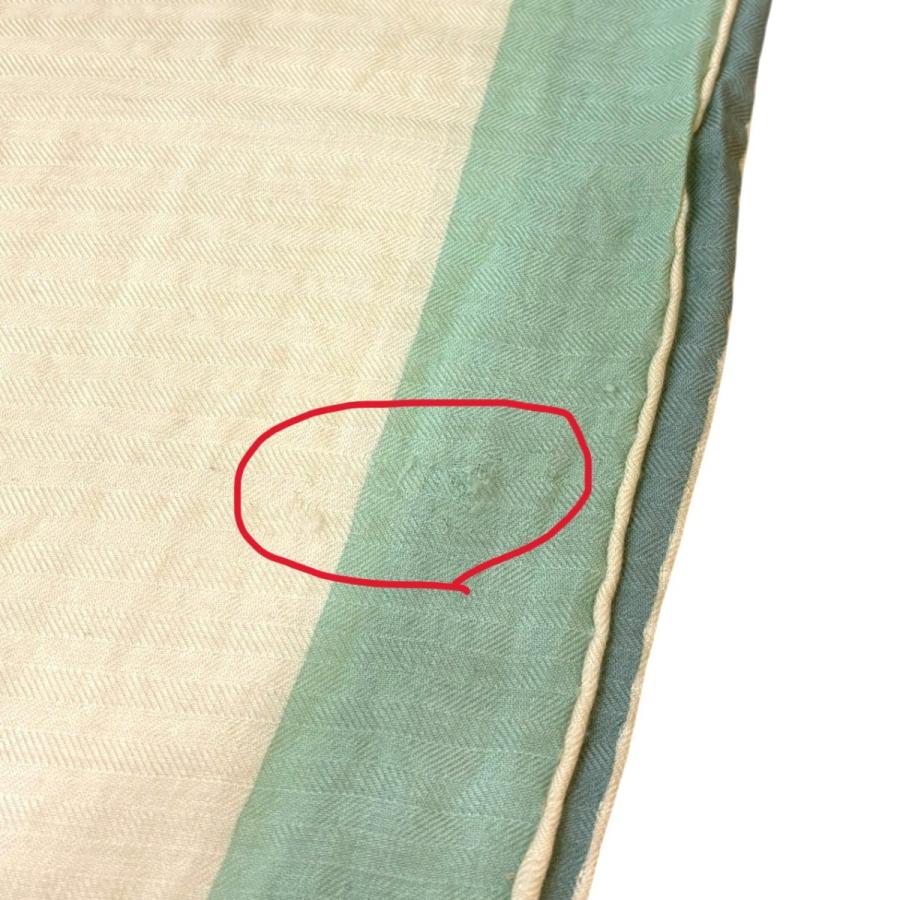 HERMES（エルメス） カレ140 GEANT ENCADRE ホワイトxブルーx