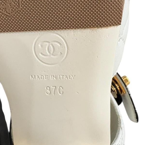 CHANEL（シャネル） メリージェーンフラットシューズ G38441 ホワイト