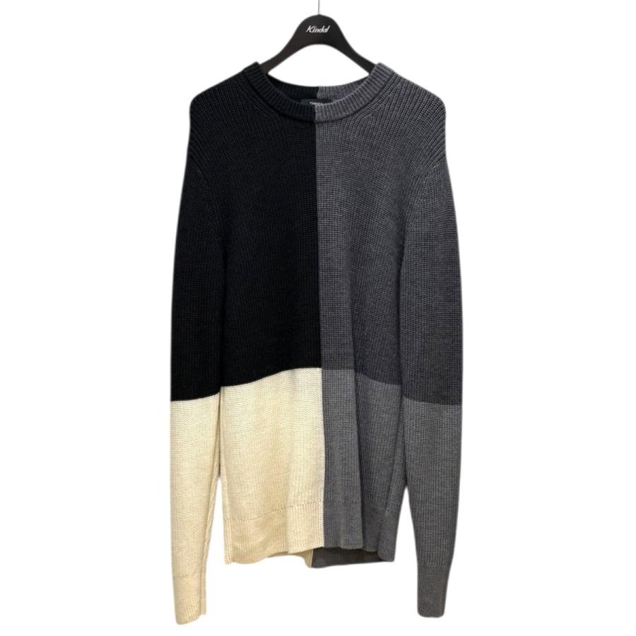 theory（セオリー） theory DENTON クレイジーパターンニット ブラック