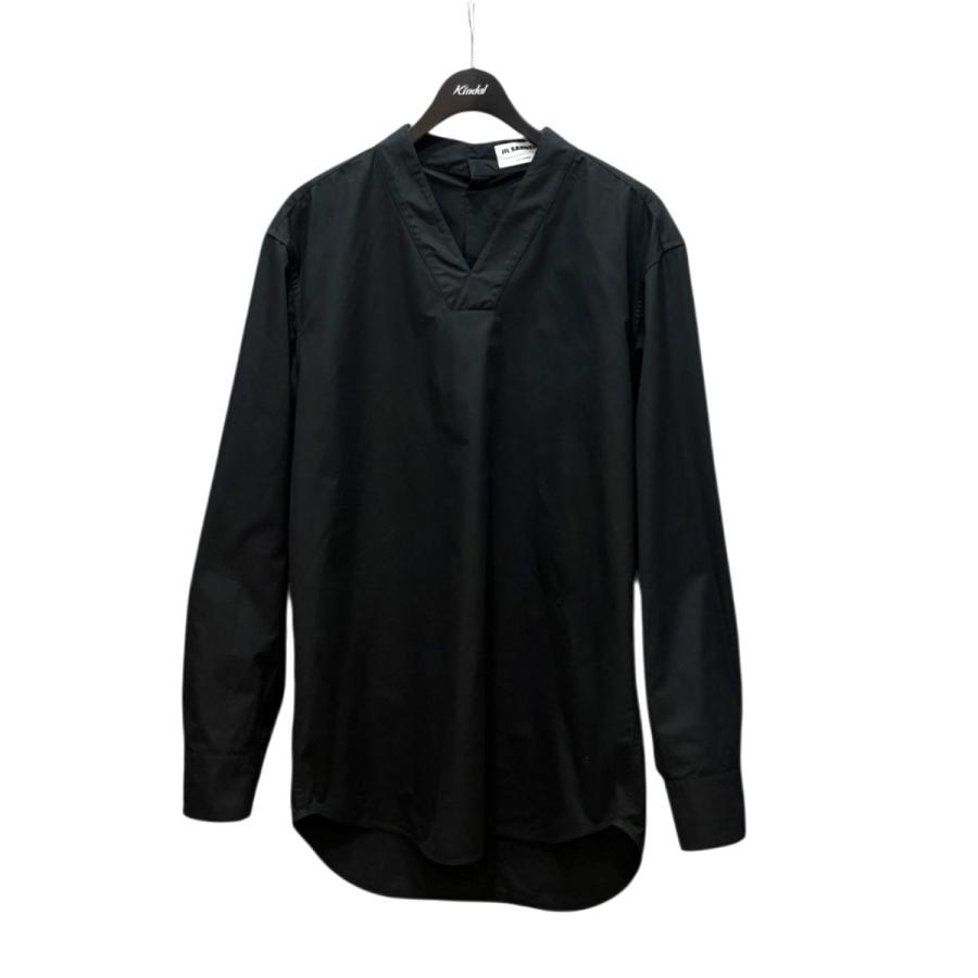 JIL SANDER（ジルサンダー） JIL SANDER Vネックロゴ刺繍プルオーバー 